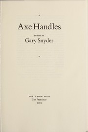 Cover of: Axe handles: poems