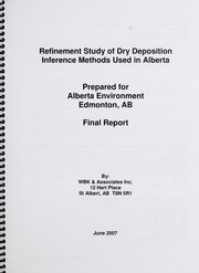 Cover of: Refinement study of dry deposition inference methods used in Alberta: final report