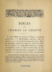 Cover of: Peintures et initiales de la première [et seconde] Bible de Charles le Chave ...