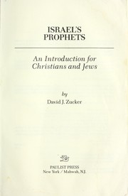Cover of: Israel's prophets: an introduction for Christians and Jews