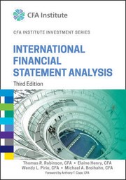 INTERNATIONAL FINANCIAL STATEMENT ANALYSIS cover