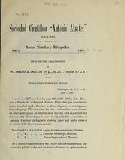 Cover of: Note on the relationship of Romerolagus nelsoni, Merriam