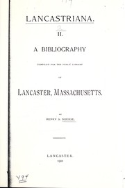 Cover of: Lancastriana: a bibliography