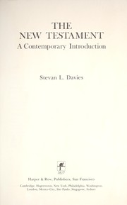 Cover of: The New Testament: a contemporary introduction