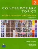 Cover of: Contemporary Topics 2: Academic Listening and Note-Taking Skills by Ellen Kisslinger