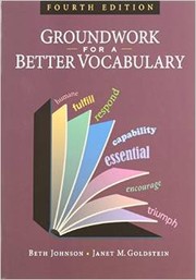 Cover of: Groundwork for a Better Vocabulary