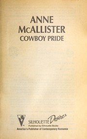 Cover of: Cowboy Pride  (Code of the West) by Anne McAllister