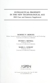 Cover of: Intellectual property in the new technological age