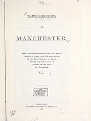 Town records of Manchester by Manchester (Mass.)