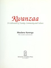 Cover of: Kwanzaa: a celebration of family, community, and culture