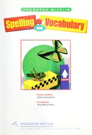 Cover of: Houghton Mifflin spelling and vocabulary by Shane Templeton