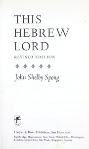 Cover of: This Hebrew Lord