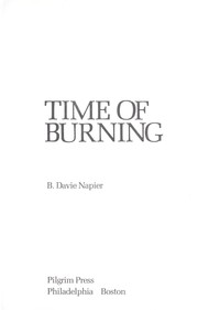 Cover of: Time of burning by Bunyan Davie Napier