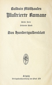 Cover of: Das Hundertguldenblatt: Roman