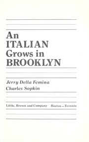 Cover of: An Italian grows in Brooklyn