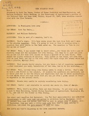 Cover of: USDA bulletin board: broadcast by Ruth Van Deman, Human Nutrition and Home Economics, and Wallace Kadderly, Radio Service, in the Department of Agriculture's portion of the National Farm and Home Hour, Friday, August 27, 1943, over stations associated with the Blue Network [of the National Broadcasting Company]