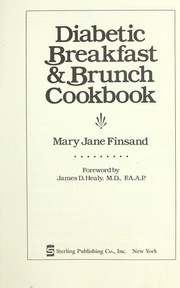Cover of: Diabetic breakfast & brunch cookbook by Mary Jane Finsand