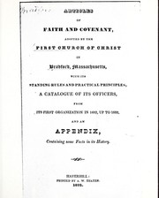 Cover of: Articles of faith and covenant by 