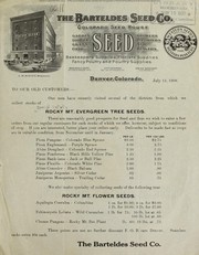 Cover of: The Barteldes Seed Co: Colorado Seed House ...