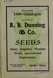 Cover of: Illustrated 1909 catalogue by R.B. Dunning & Co