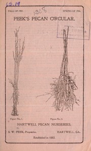 Cover of: Peek's pecan circular by Hartwell Pecan Nurseries