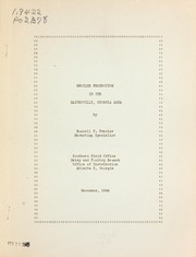 Cover of: Broiler production in the Gainesville, Georgia area