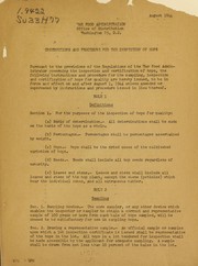 Cover of: Instructions and procedure for the inspection of hops