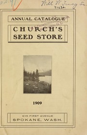 Cover of Annual catalogue by church's seed store