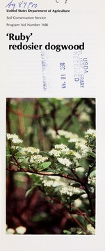 Cover of: 'Ruby' redosier dogwood by United States. Department of Agriculture. National Agricultural Library.