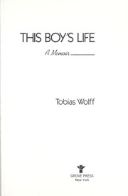 Cover of: This boy's life by Tobias Wolff