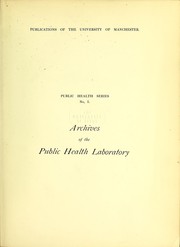 Cover of: Archives of the Public Health Laboratory of the University of Manchester