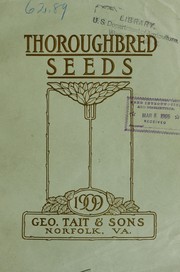 Cover of: Geo. Tait & Sons catalogue of field and garden seeds