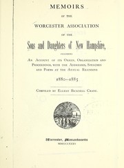 Cover of: Memoirs of the Worcester Association of the Sons and Daughters of New Hampshire | Sons and Daughters of New Hampshire, Worcester, Mass