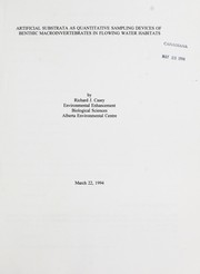 Artificial substrata as quantitative sampling devices of benthic macroinvertebrates in flowing water habitats by Richard J. Casey