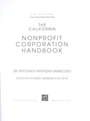 Cover of: The California nonprofit corporation handbook by Anthony Mancuso