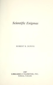 Cover of: Scientific enigmas