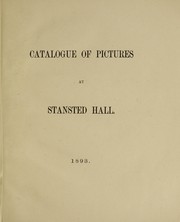 Cover of: Catalogue of picture at Stansted Hall by Stansted Hall