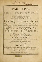 Cover of: Partition des Evenemens jmprévus: comédi en trois actes