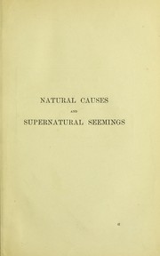 Cover of: Natural causes and supernatural seemings