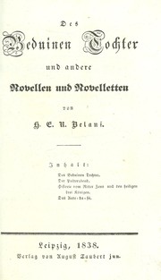 Cover of: Des Beduinen Tochter by H. E. R. Belani, H. E. R. Belani