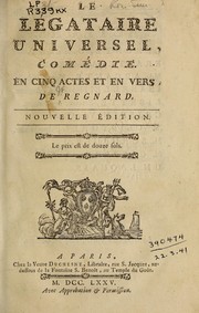 Cover of: Le légataire universel by Jean François Regnard