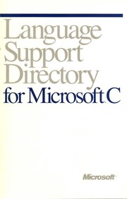 Language Support Directory for Microsoft C by Unknown