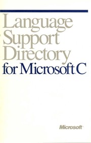 Cover of: Language Support Directory for Microsoft C