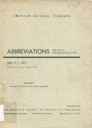 Cover of: Abbreviations for use on drawings and in text