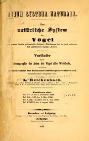 Cover of: Die vollstèandigste Naturgeschichte der Vèogel by H. G. Ludwig Reichenbach