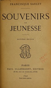 Cover of: Souvenirs de jeunesse