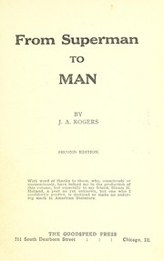 Cover of: From superman to man