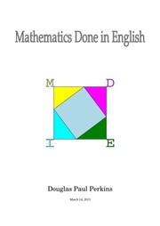Mathematics Done in English by Douglas Perkins