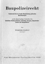 Baupolizeirecht by Werner Mahly