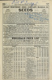 Cover of: Seeds: wholesale price list